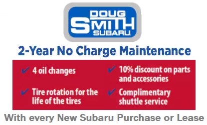 two year, no charge maintenance with every New Subaru purchased or leased from Doug Smith Subaru in Utah detailed view.png