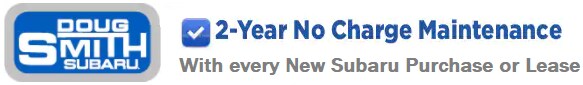 two year, no charge maintenance with every New Subaru purchased or leased from Doug Smith Subaru in Utah.png