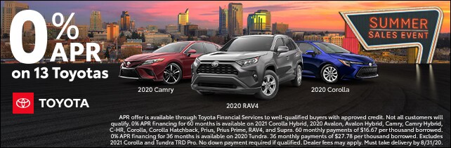 0% APR on 13 Models