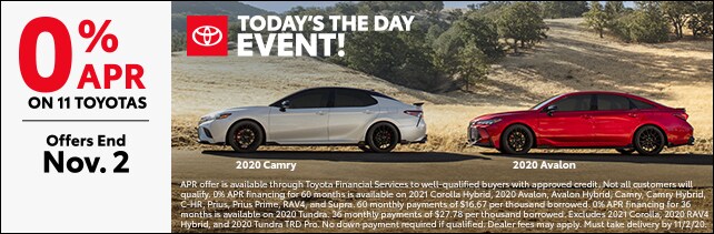 Toyota 0% APR Deals