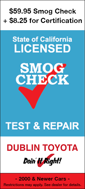 Smog Check at Dublin Toyota