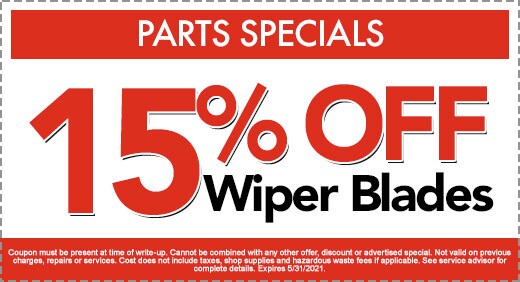 15% Off Wiper Blades