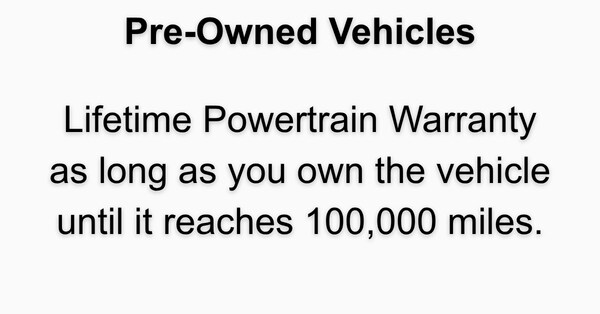 lifetime powertrain warranty