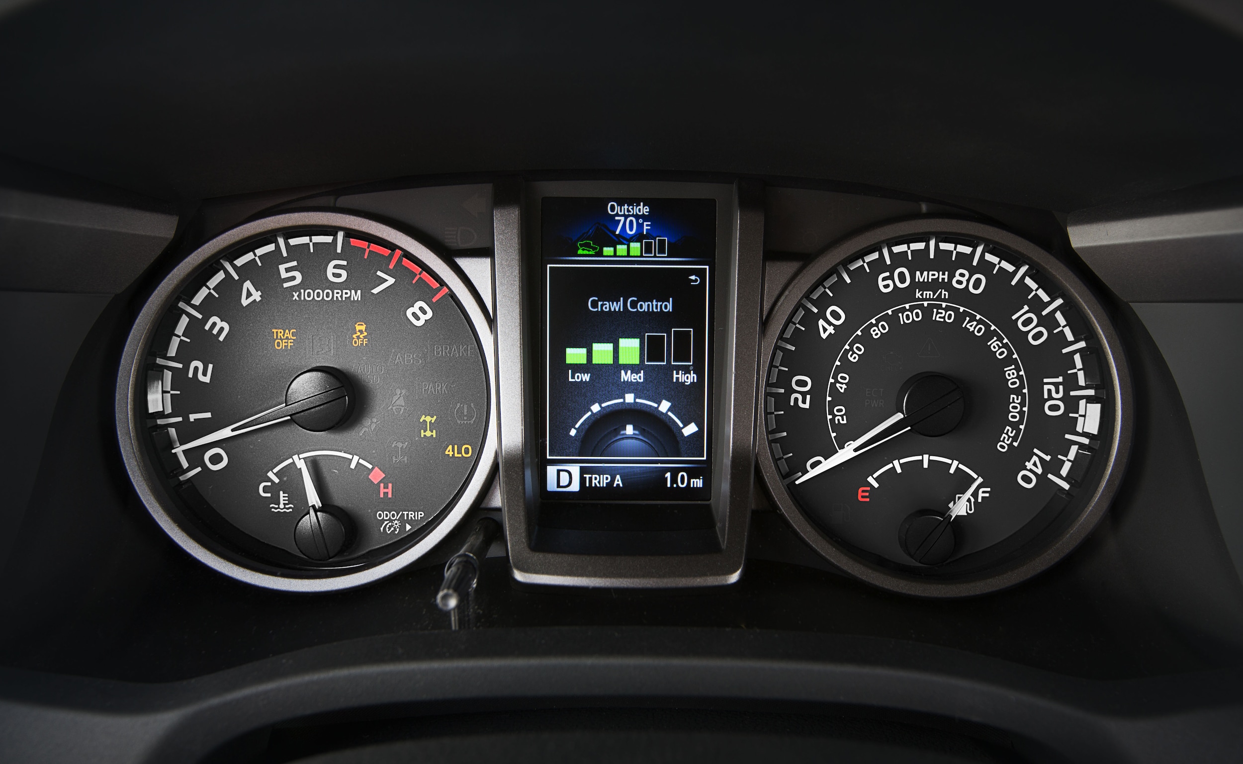 Crawl Control System on the 2018 Tacoma Multi-Informational Display