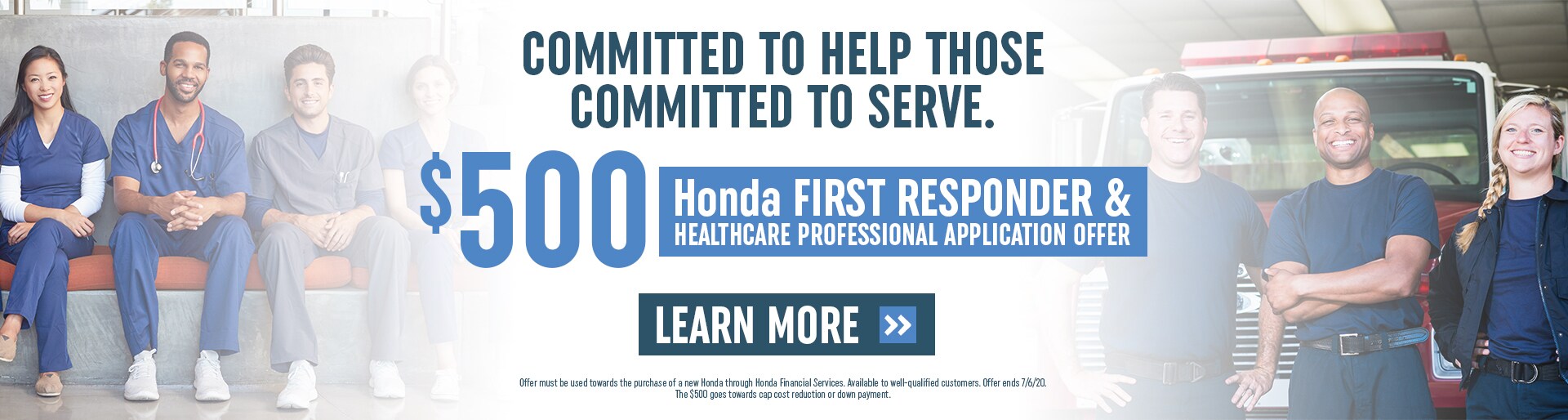 $500 Honda First Resonder & Healthcare Professional Offer