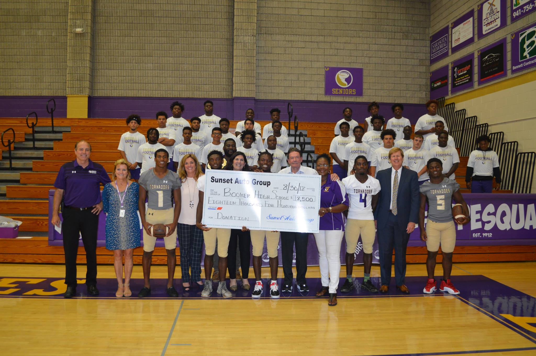 Booker High Football donation