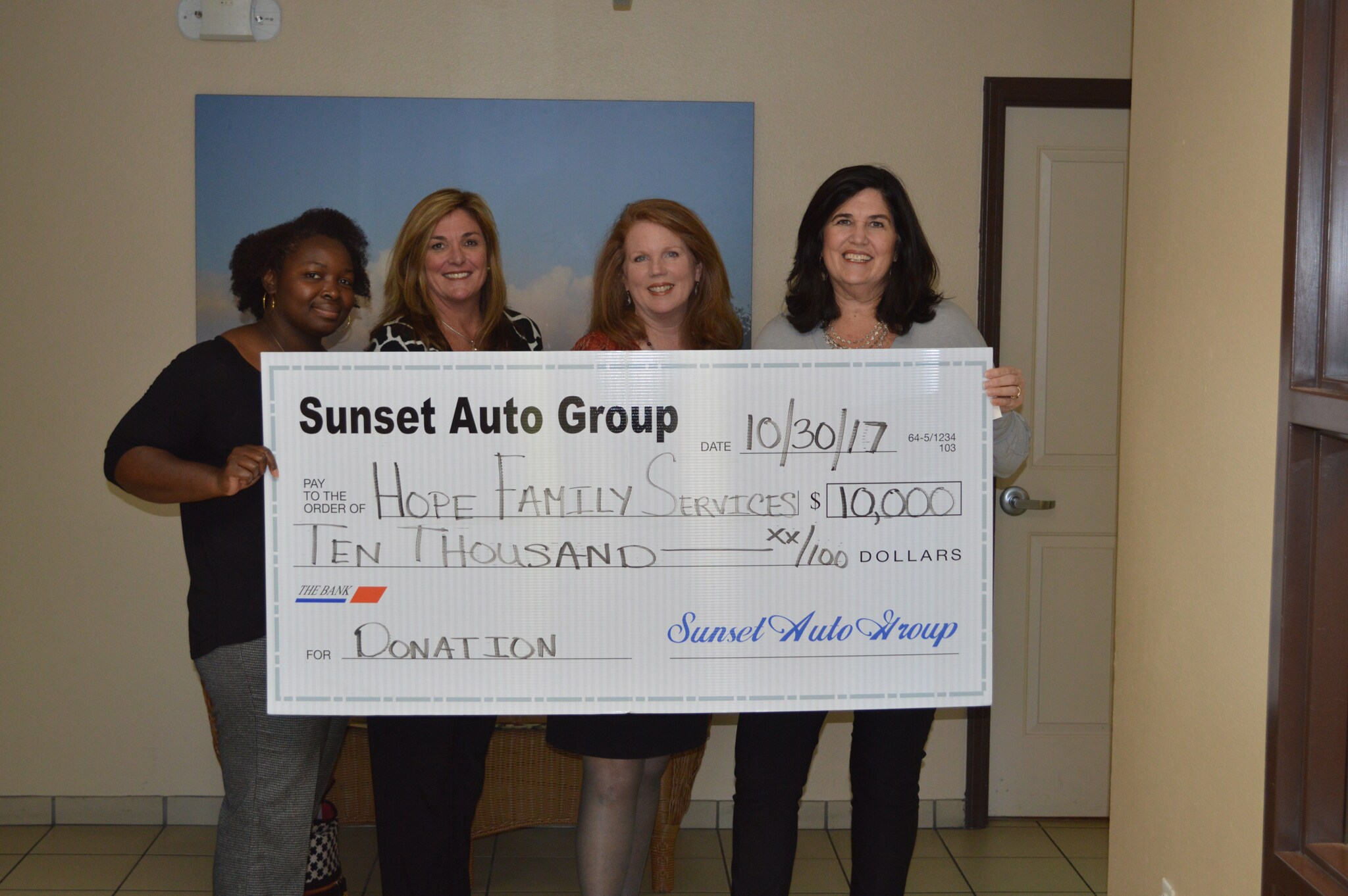 Hope Family Services 2017 Donation