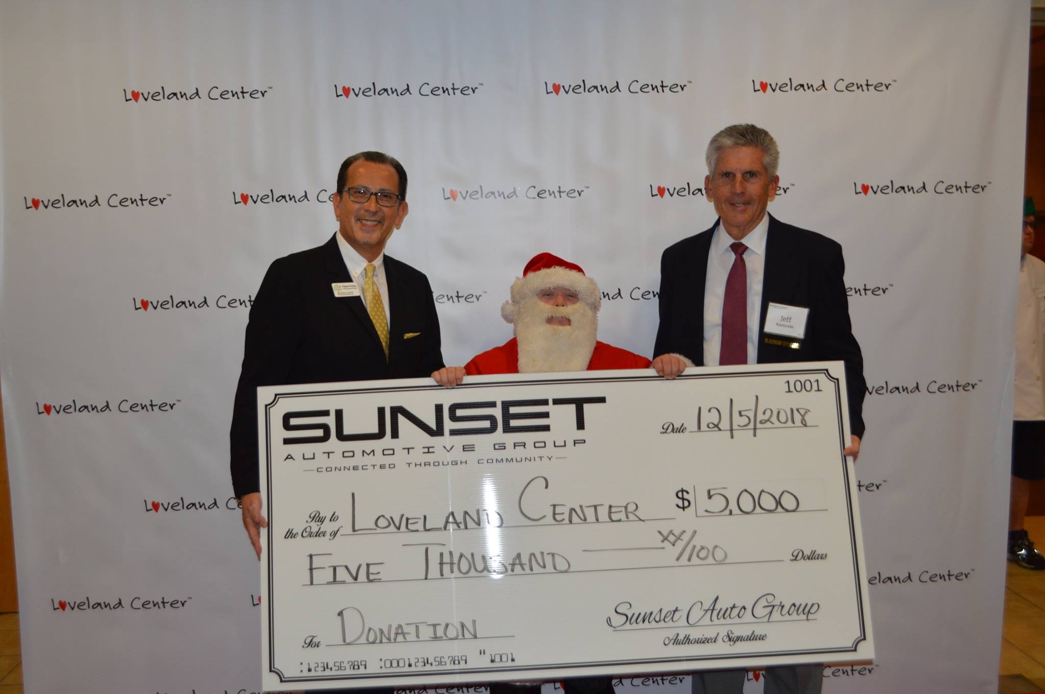Loveland Center 2018 Donation