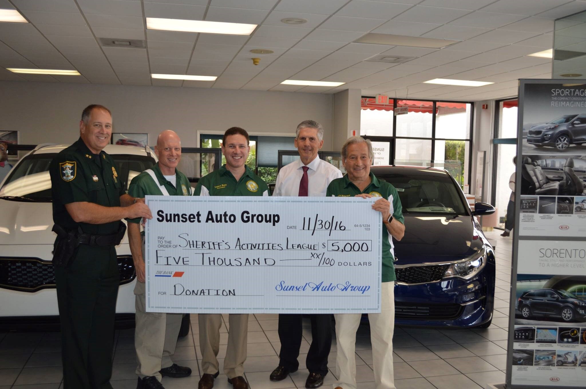 Sheriffs Activities League 2016 Donation