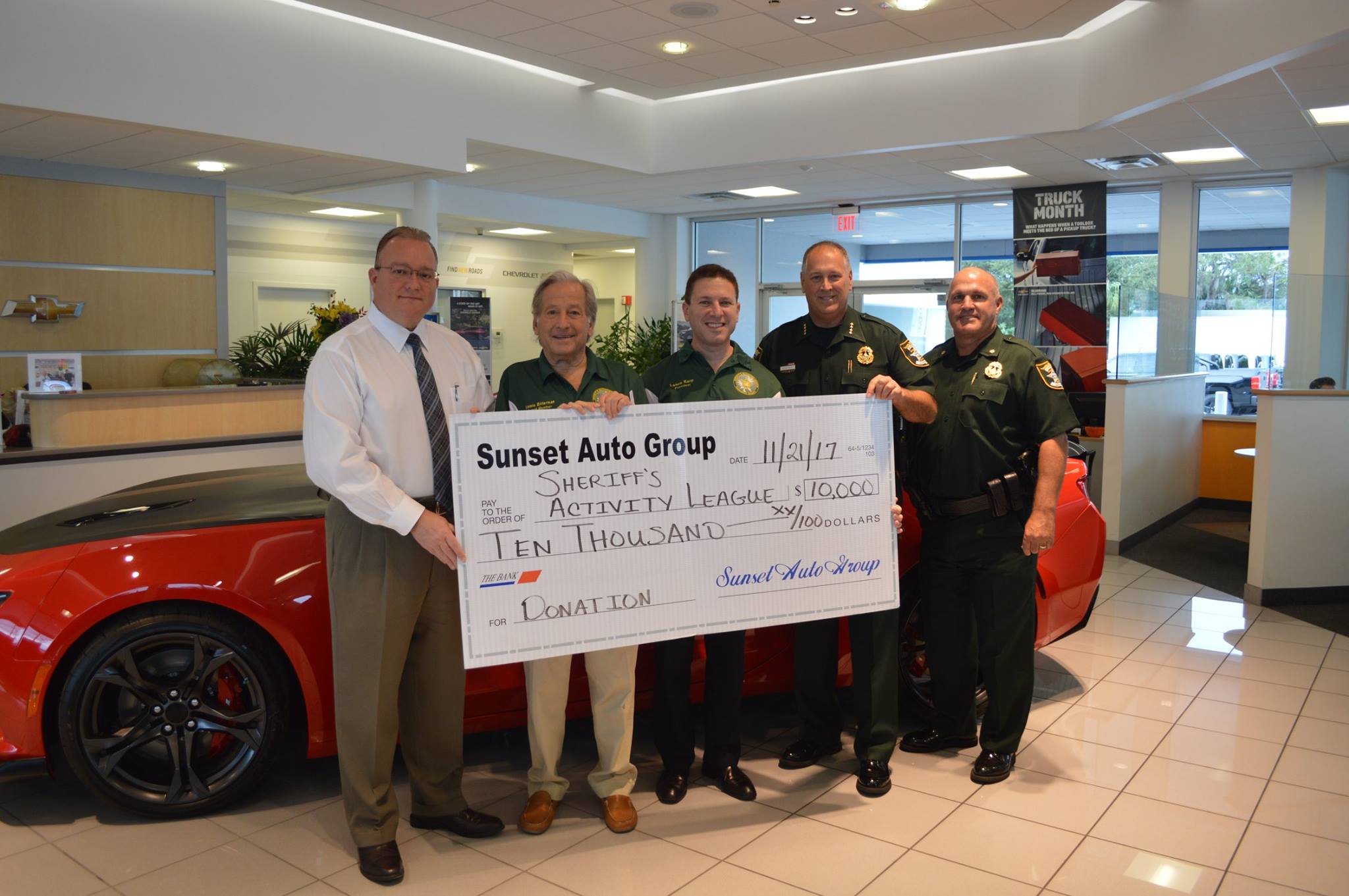 Sheriffs Activity League 2017 donation