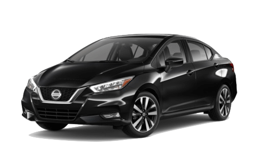 Nissan Versa A black Nissan Versa
