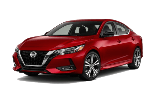Nissan Sentra A red Nissan Sentra