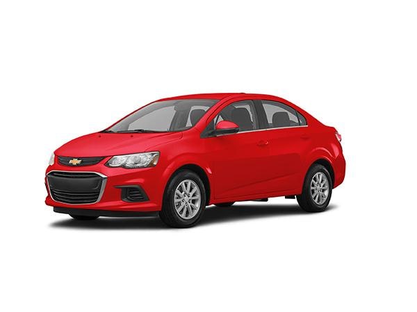 Chevy Sonic LS Sedan Exterior Red Quarter
