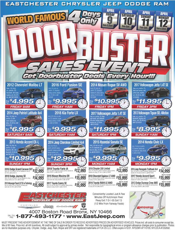 Doorbuster Sales Event April 2021