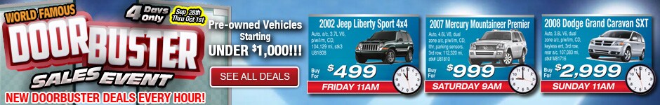 World Famous Doorbuster Sales Event