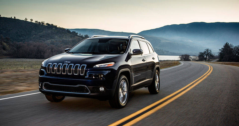 2016 Jeep Cherokee on the road