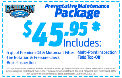 Preventative Maintenance Package at Echelon Ford Stratford, NJ