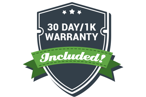 30 day 1K warranty included