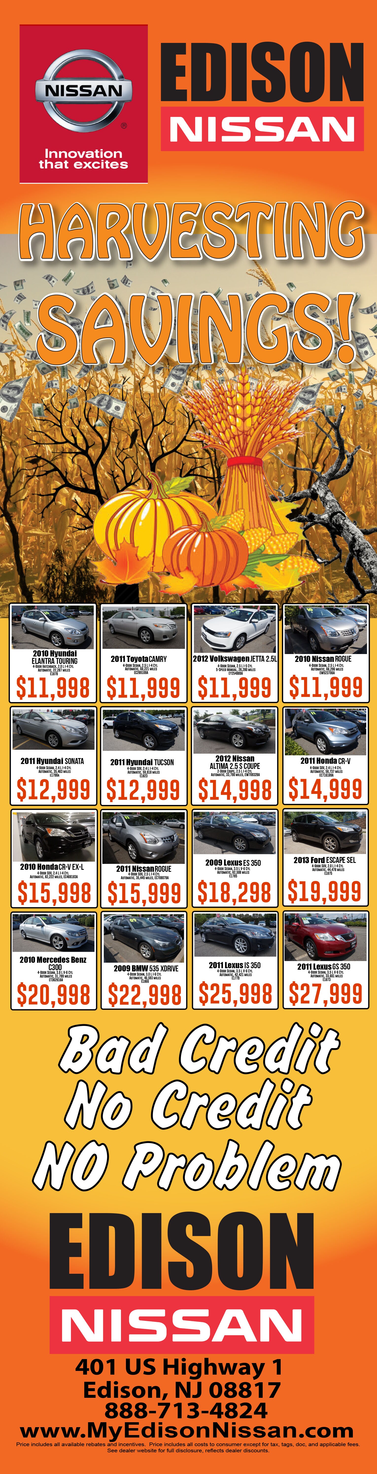 Harvest Savings Used Email Edison Nissan.jpg