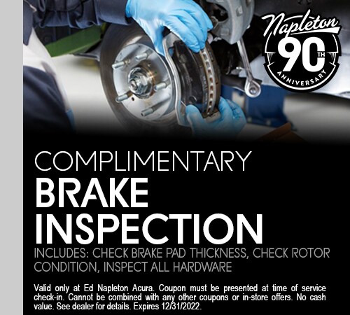 Complimentary Brake Inspection Coupon