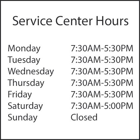 Service Center Hours