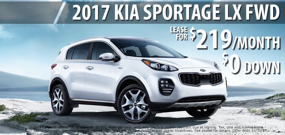 2017 Kia Sportage lease for only $219 a month