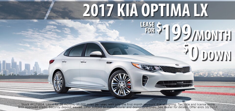 2017 Kia Optima lease for $199.00 a month