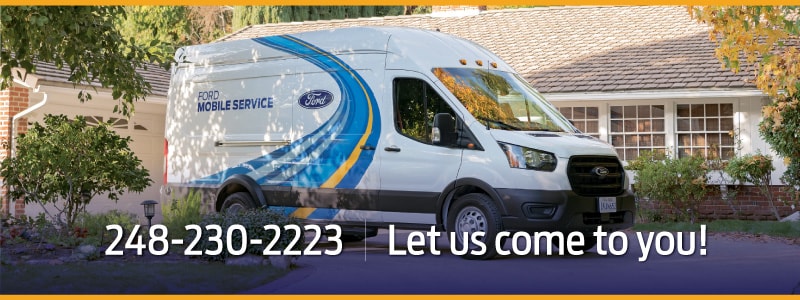 Whatever your auto service needs, let us come to you!* Mobile Service Options with Suburban Ford of Troy