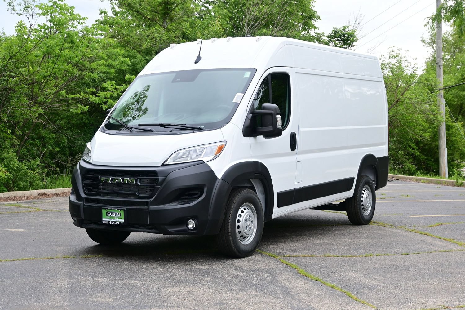 2026 Ram ProMaster 1500 Tradesman Cargo Van High Roof in Bright White, front three-quarter view