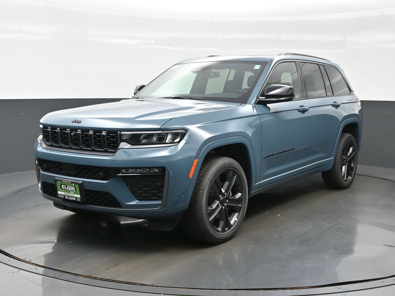 2027 Jeep Grand Cherokee Limited Reserve 4x4 in Steel Blue, front three-quarter view
