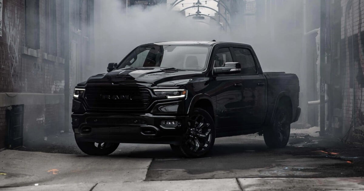 RAM 1500 parked in an alley