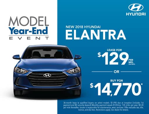 Buy or Lease New 2018 Hyundai Elantra