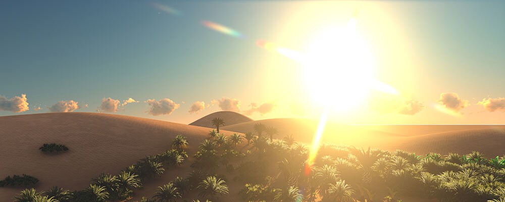 hot desert sun