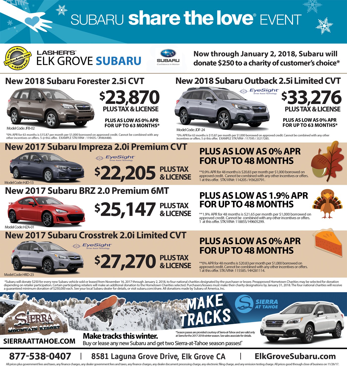 Sacramento Area Subaru Dealer Ad New & Used Subaru Dealer Serving