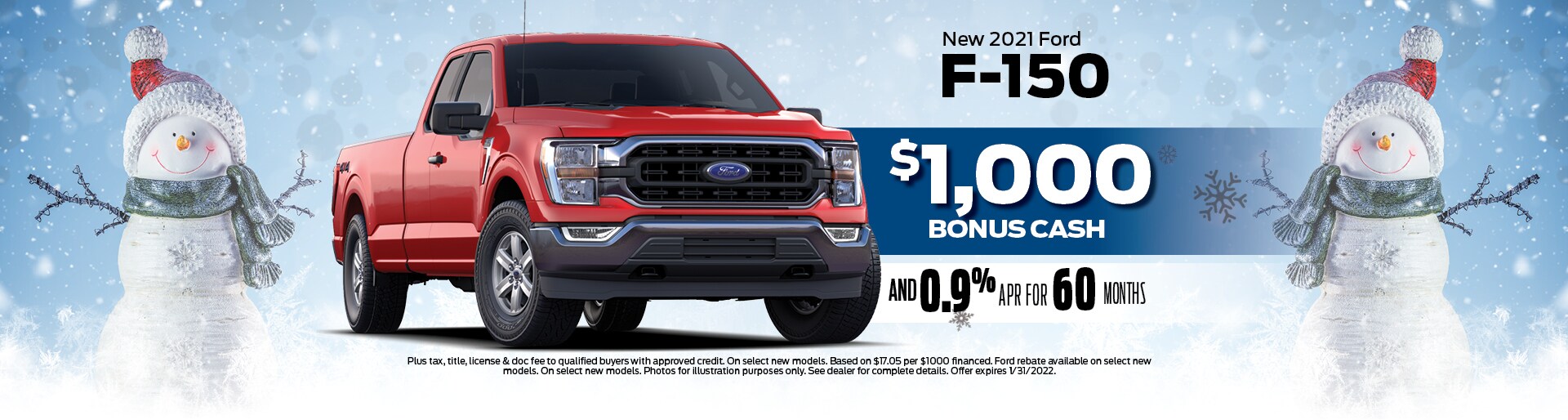 New 2021 Ford F-150 with $1,000 bonus cash and 1.9% APR for 60 months | Ellsworth, WI