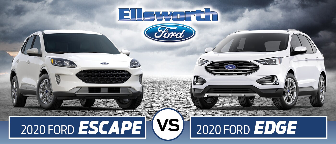 2020 Ford Escape vs Edge in Ellsworth, WI