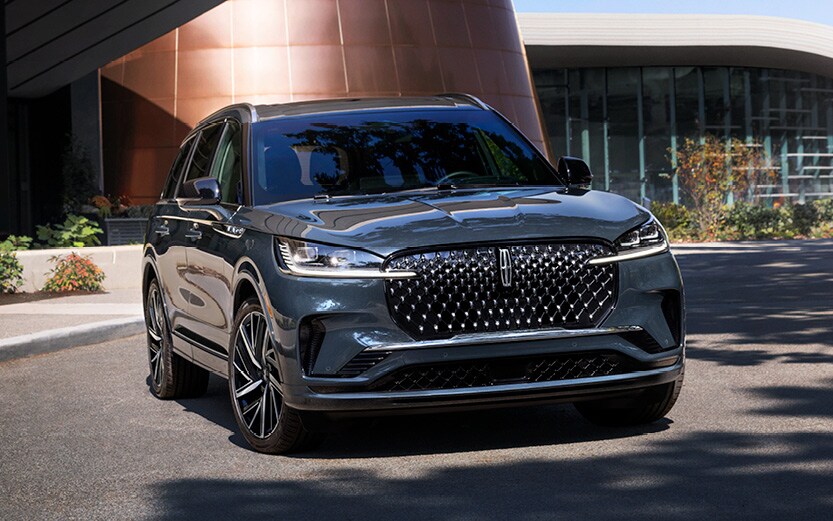 The stunning 2026 Lincoln Aviator Black Label in a showroom.