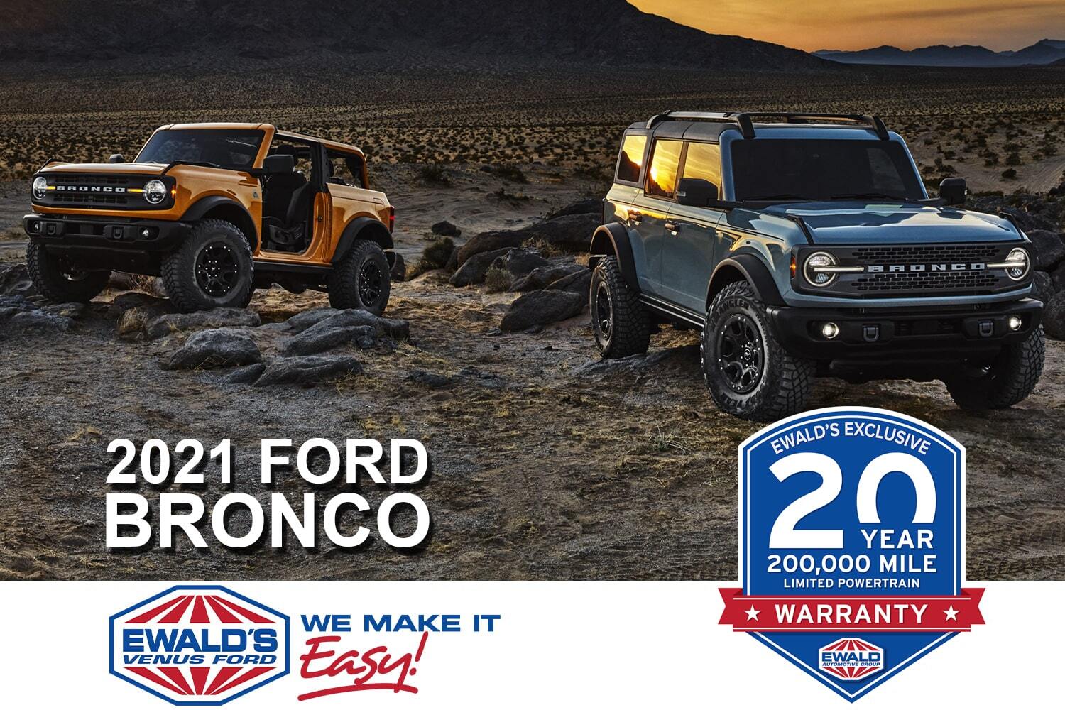 2021 Bronco at Ewald's Venus Ford