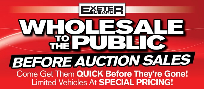 WholeSale to the Public Used Car Specials