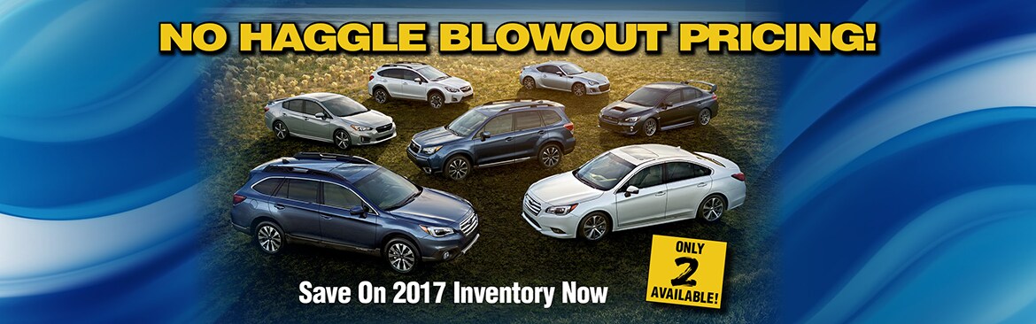 No Haggle Blowout Pricing from Exeter Subaru