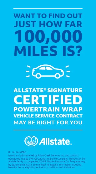 Signature Certified Pre-Owned warranty backed by allstate at Fenton Family Dealerships