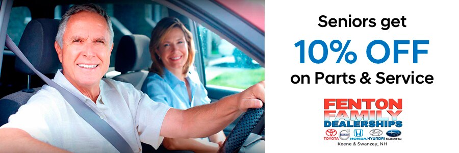 Senior Discount Program at Fenton Family Dealerships, Keene and Swanzey, NH