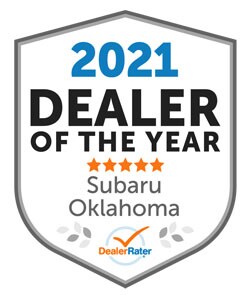 2021 Oklahoma Subaru Dealer of the Year from DealerRater 2021 Oklahoma Subaru Dealer of the Year from DealerRater