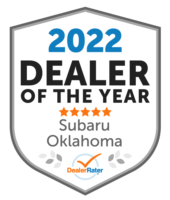 2021 Oklahoma Subaru Dealer of the Year from DealerRater 2022 Oklahoma Subaru Dealer of the Year from DealerRater