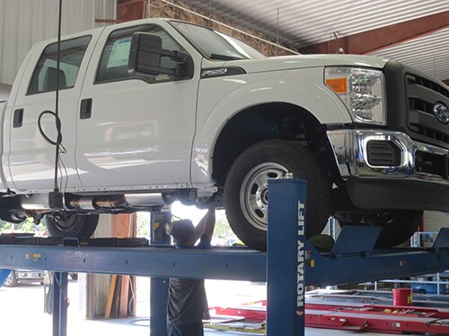 Photo of Truck on Service Lift