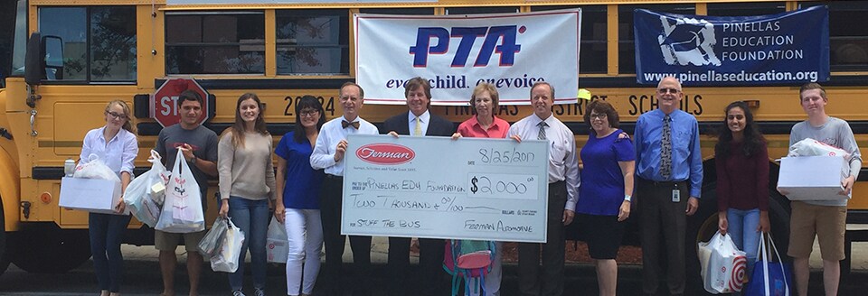 Photo of Pinellas County Students and Staff at Stuff the Bus event Photo of Pinellas County Students and
Staff at Community
Event