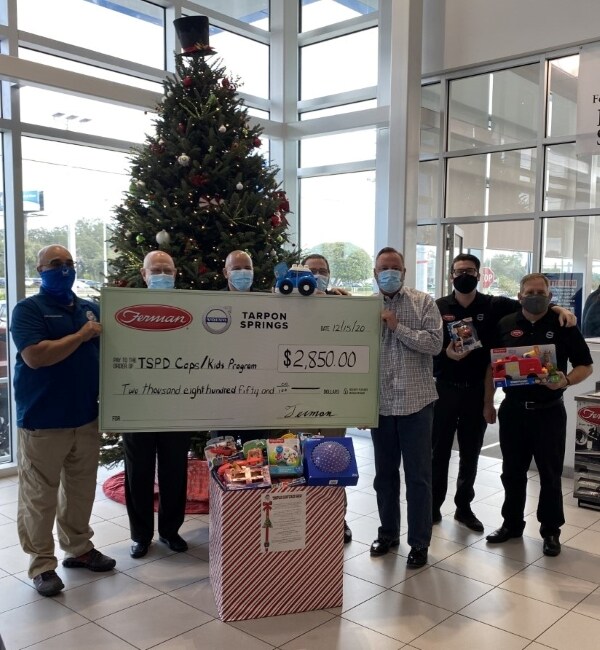 Ferman Volvo Cars of Tarpon Springs donated to the Tarpon Springs Police Department Cops n' Kids Program