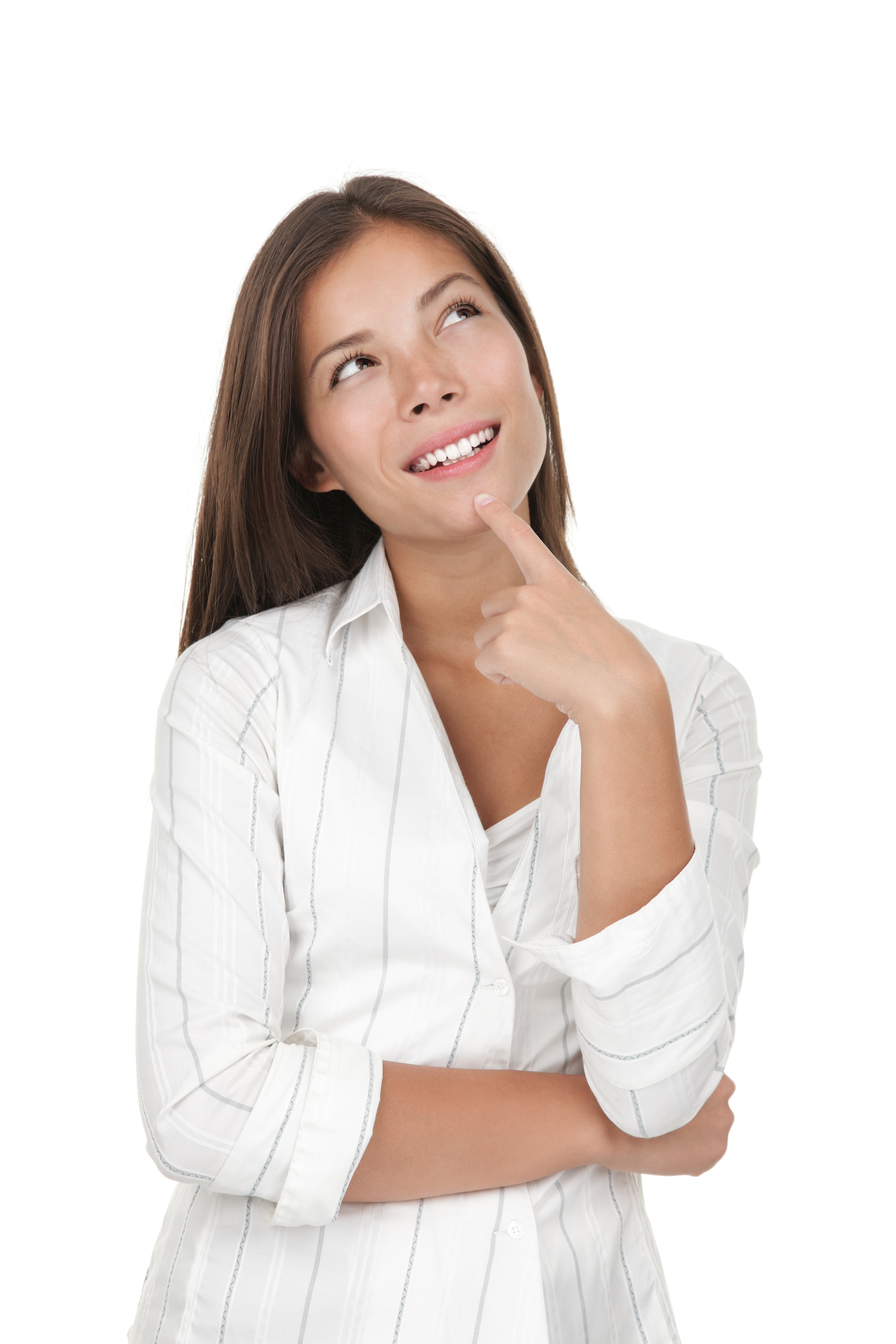 woman thinking of a car lease woman thinking of a car lease