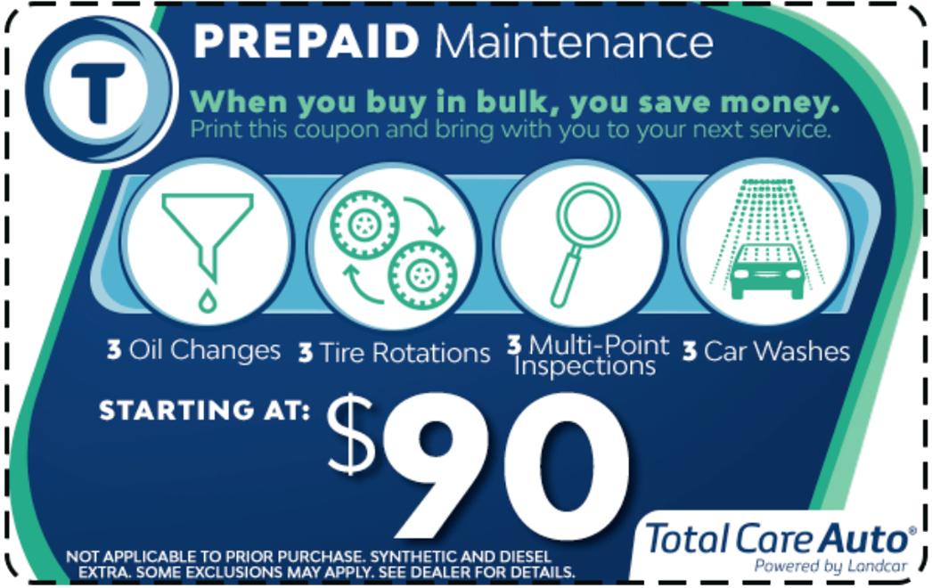Total Care Auto Prepaid Maintenance Package