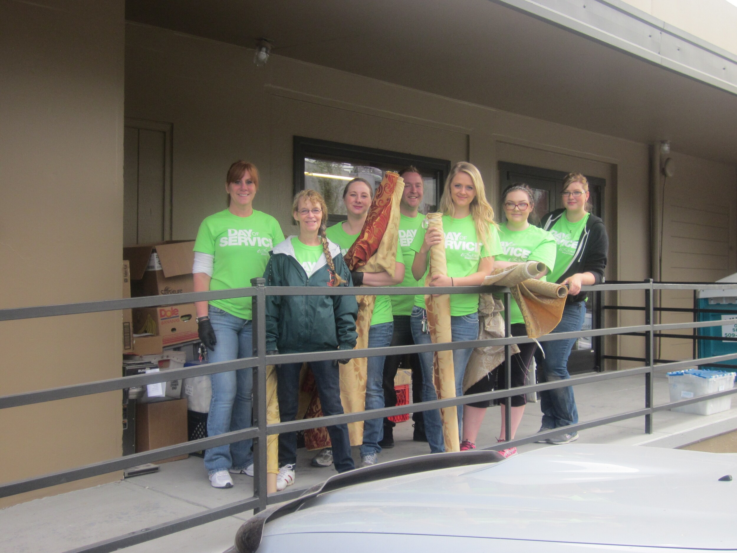 LHM staff working hard at the community kitchen